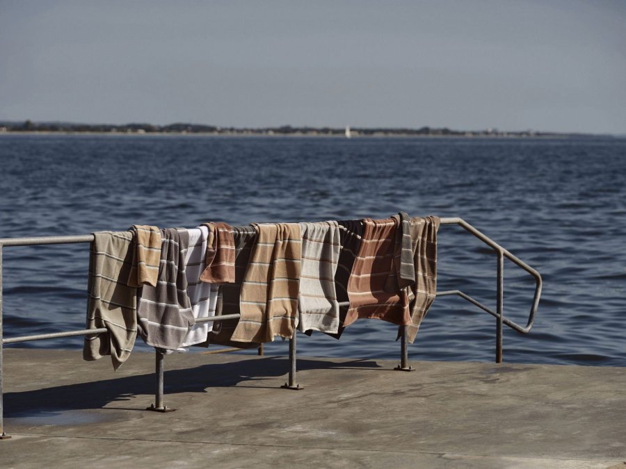 Zone Denmark Sauna H�ndkl�de 50x100 cm, Grey/Blue Fog/Soft Grey