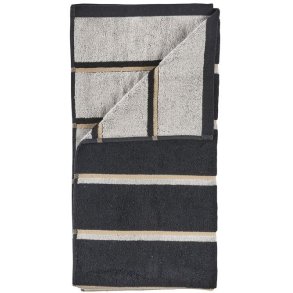 Zone Denmark Sauna H�ndkl�de 50x100 cm, Sort/Soft Grey/Camel