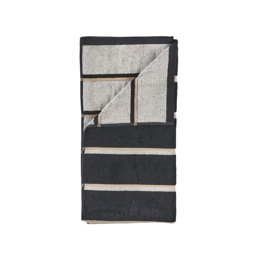 Zone Denmark Sauna H�ndkl�de 50x100 cm, Sort/Soft Grey/Camel
