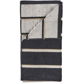Zone Denmark Sauna Badeh�ndkl�de 70x140 cm, Sort/Soft Grey/Camel