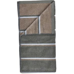 Zone Denmark Sauna H�ndkl�de 50x100 cm, Olive Green/Taupe/Blue Fog