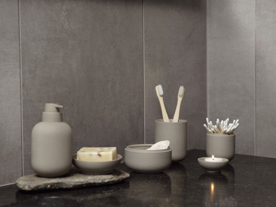 Zone Denmark Sensu Krukke m. L�g H9 cm, Taupe