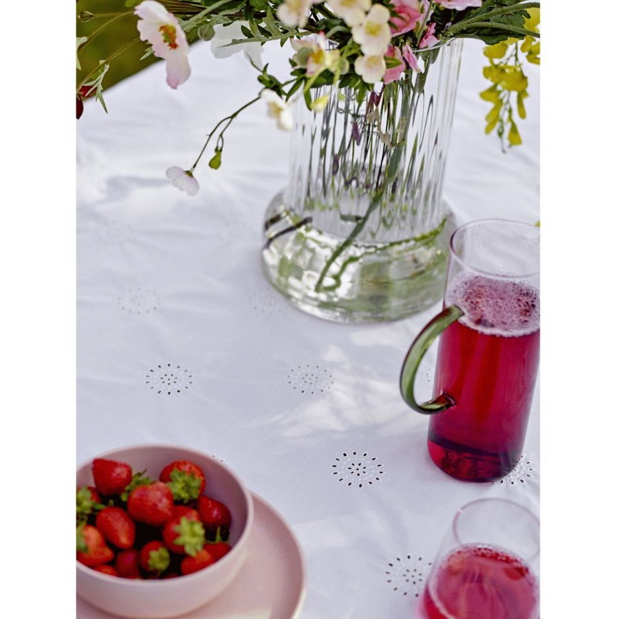 S&ouml;dahl Daydream Broderie Anglaise Tischdecke 140x220 cm, Wei&szlig;