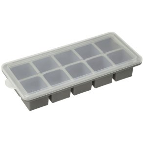 Funktion Eisw&uuml;rfelschale mit Deckel 21,9x9,9 cm, Grau