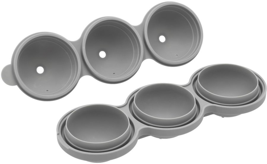 Funktion Eisw&uuml;rfelform f&uuml;r 3er Set 24x8x6,5 cm, Grau