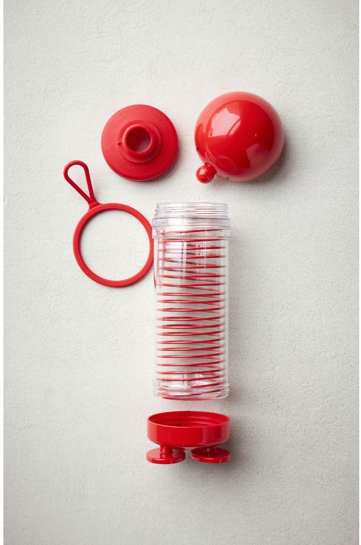 Hoptimist Bumble Trinkflasche 400 ml, Rot