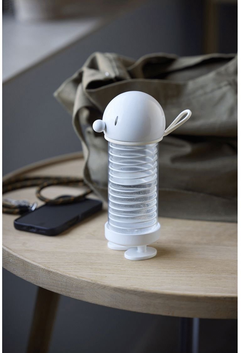 Hoptimist Bumble Trinkflasche 400 ml, Wei&szlig;