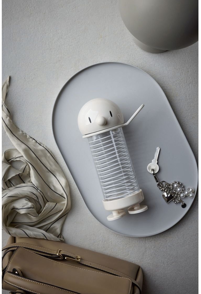 Hoptimist Bumble Trinkflasche 400 ml, Wei&szlig;