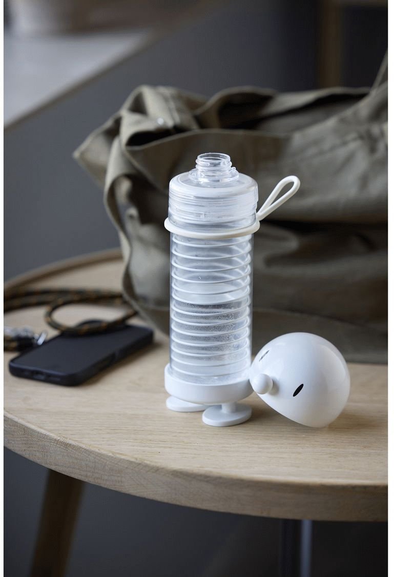 Hoptimist Bumble Trinkflasche 400 ml, Wei&szlig;