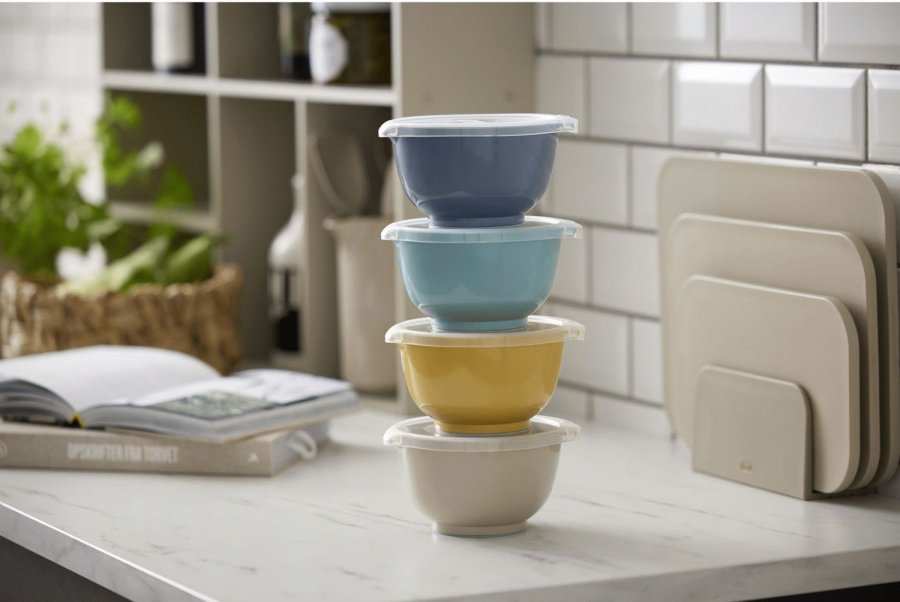 Rosti Margrethe R�resk�les�t m. L�g 4 stk. 0,5 L, Humus/Curry/Dusty Blue/Nordic Green