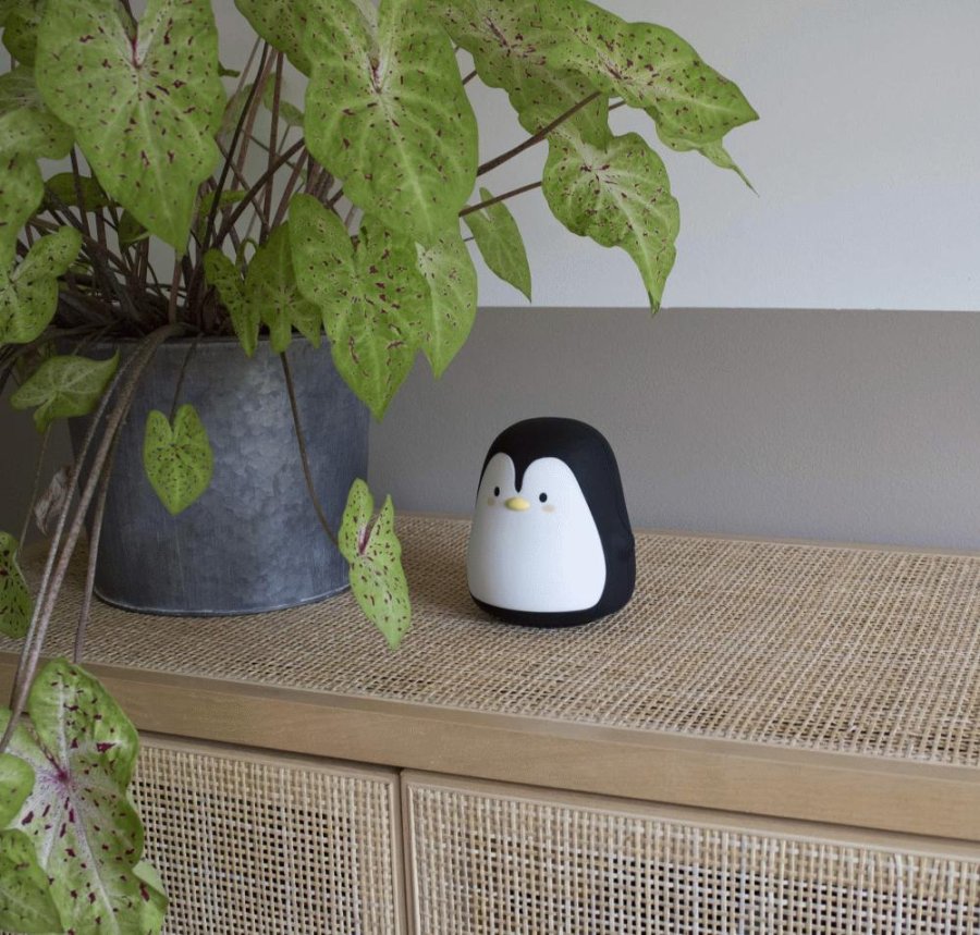 FILIBABBA Lampe LED Pinguin Pelle 13,2 cm, Wei/Schwarz