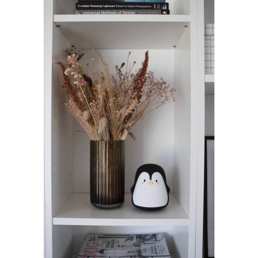 FILIBABBA Lampe LED Pinguin Pelle 13,2 cm, Wei/Schwarz