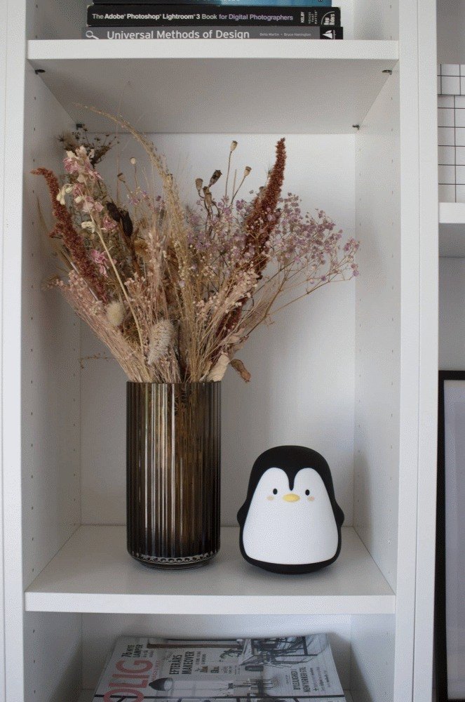 FILIBABBA Lampe LED Pinguin Pelle 13,2 cm, Wei/Schwarz