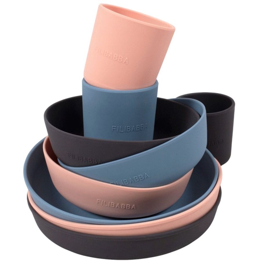 FILIBABBA Essensset 3teilig, Powder Blue