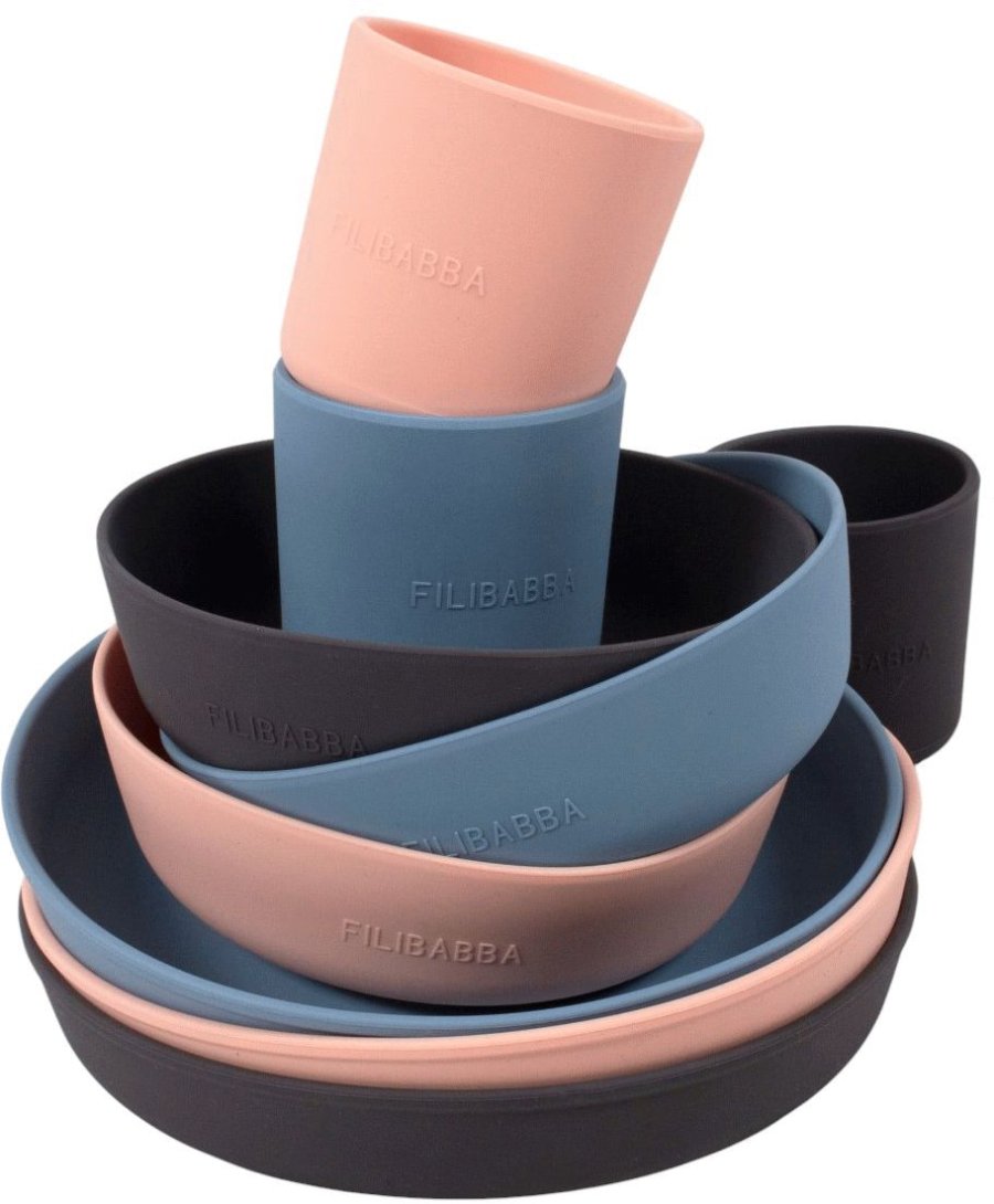 FILIBABBA Essensset 3teilig, Powder Blue