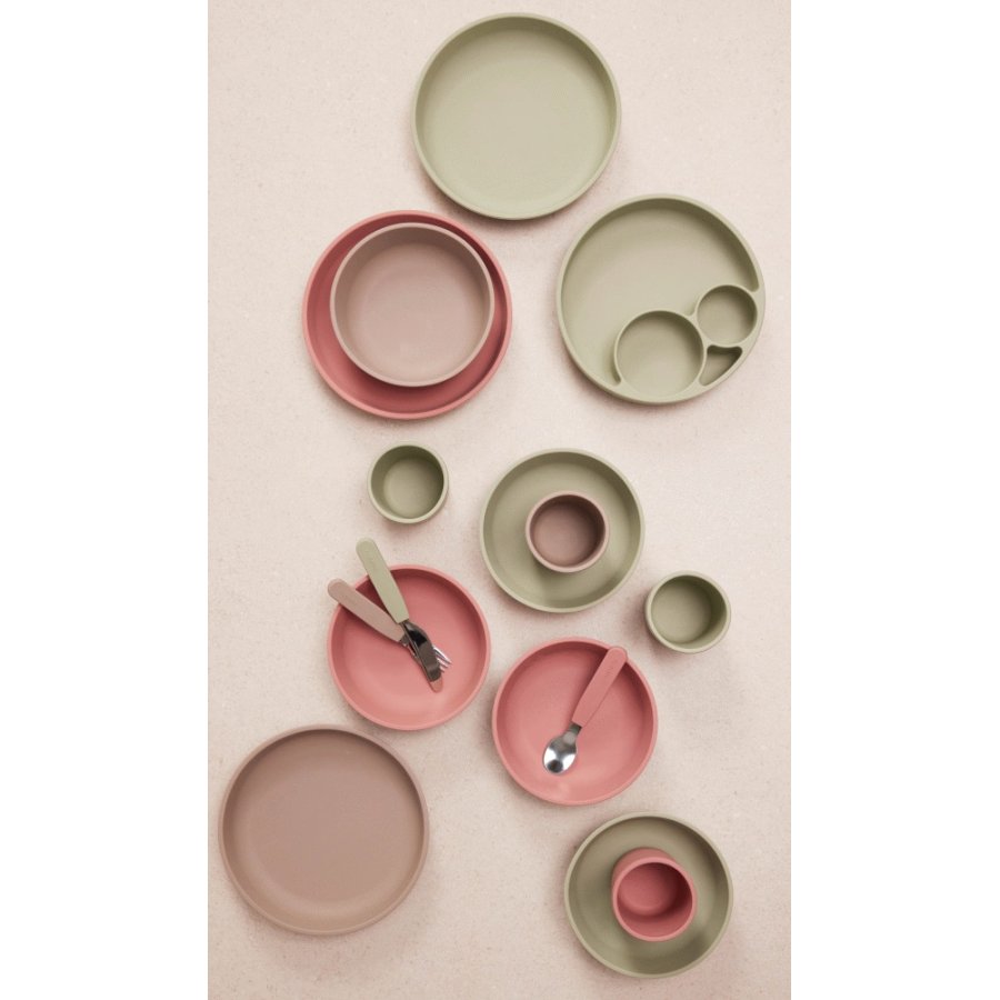 FILIBABBA Essensset 3teilig, Warm Grey