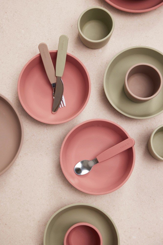 FILIBABBA Besteckset 3teilig, Rose