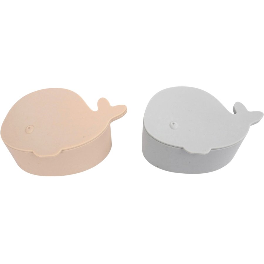 FILIBABBA Snackbox Wal Christian 2 er Set 12 cm, Pearl Blue