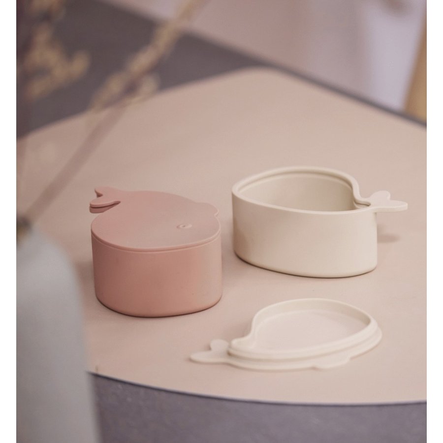 FILIBABBA Snackbox Wal Christian 2 er Set 12 cm, Blush