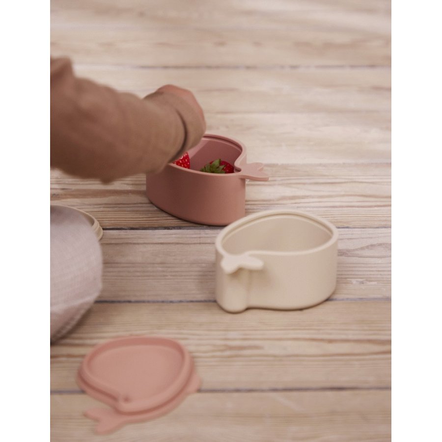 FILIBABBA Snackbox Wal Christian 2 er Set 12 cm, Blush