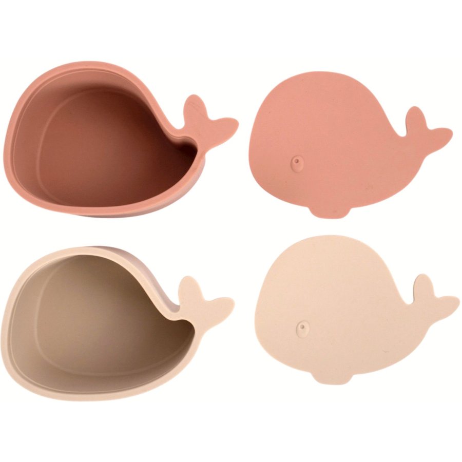 FILIBABBA Snackbox Wal Christian 2 er Set 12 cm, Blush