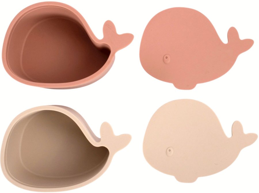 FILIBABBA Snackbox Wal Christian 2 er Set 12 cm, Blush