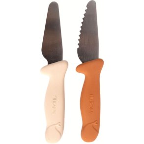 FILIBABBA Kinderbestekset 2-delig, Pompoen/Off-White