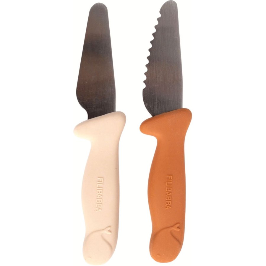 FILIBABBA Kindermesserset 2teilig, Krbisorange/Cremewei