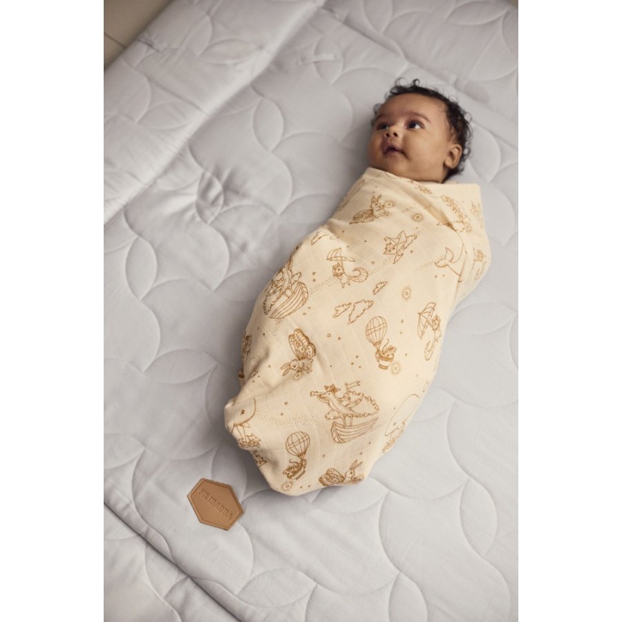 FILIBABBA Babyswaddle 120x120 cm, Dreamy Adventurers
