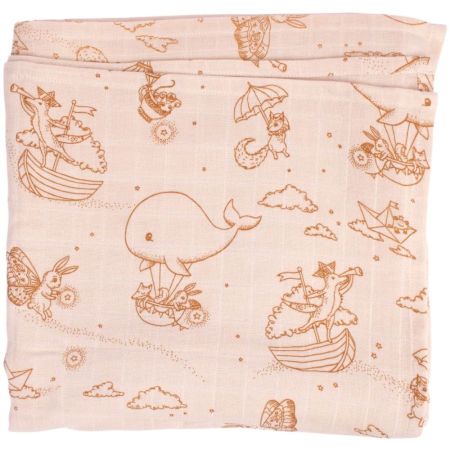 FILIBABBA Babyswaddle 120x120 cm, Dreamy Adventurers