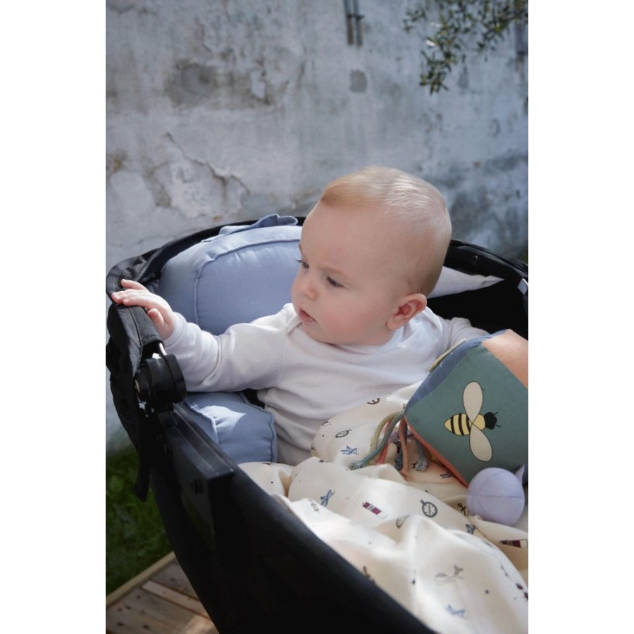 FILIBABBA KinderwagenKissen Gry 57x33 cm, Stone Grey