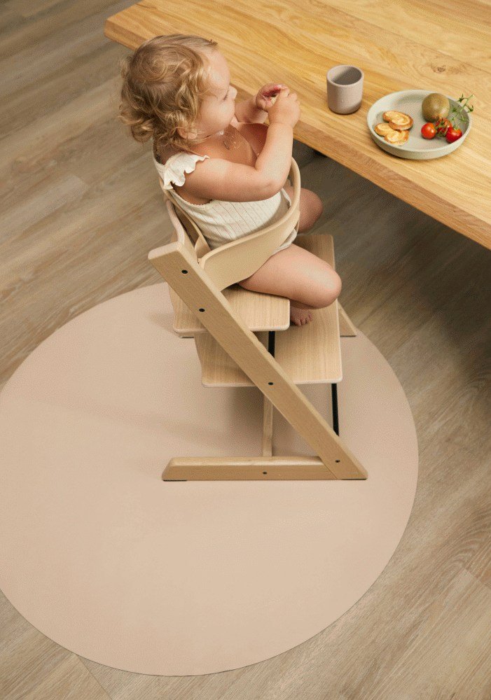 FILIBABBA Stuhlunterlage 110 cm, Warm Grey