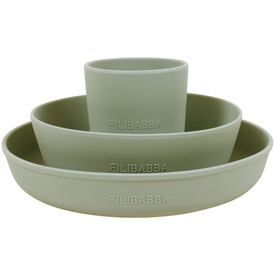 FILIBABBA Essensset 3teilig, Grn