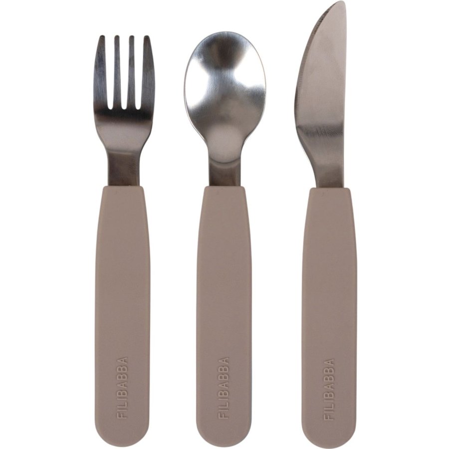 FILIBABBA Besteckset 3teilig, Warm Grey