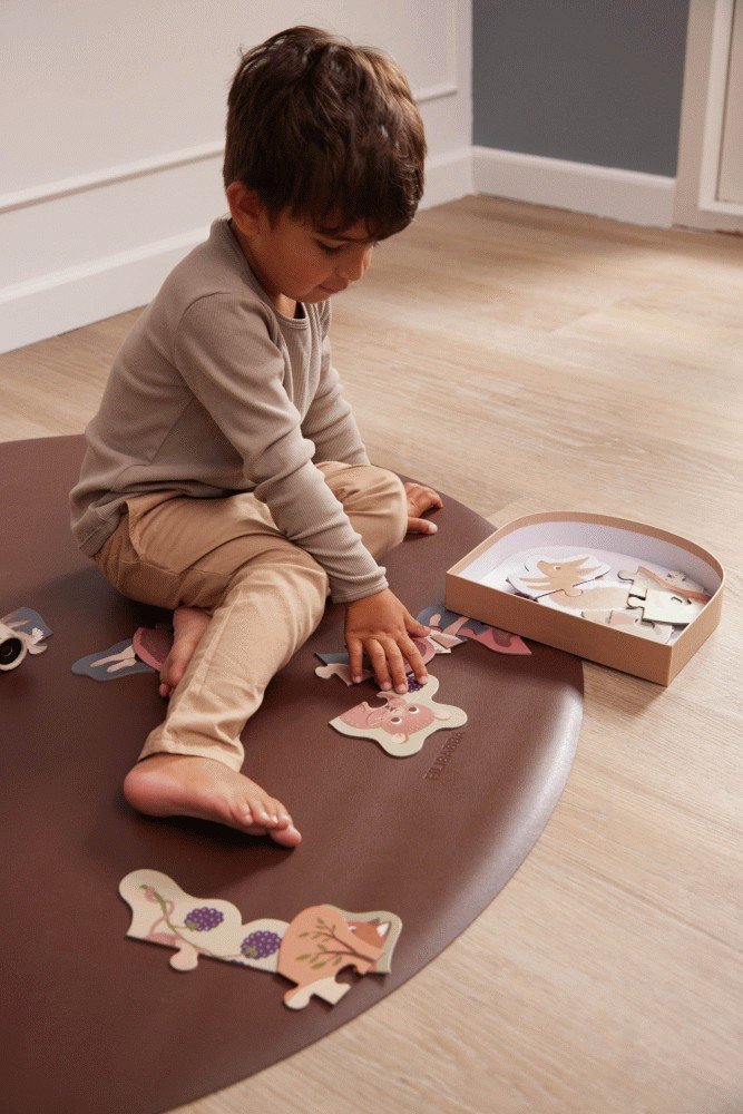 FILIBABBA Stuhlunterlage 110 cm, Braun