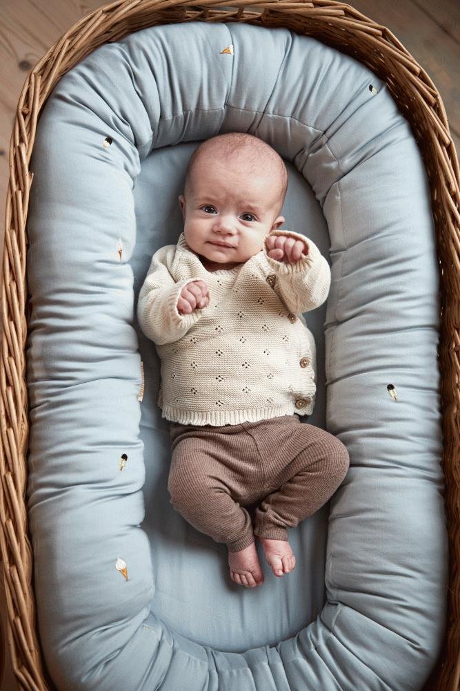 FILIBABBA Babynest 2 Cool Summer 56x89 cm, Pearl Blue