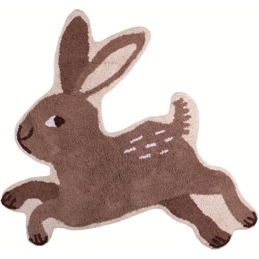 FILIBABBA Teppich Kaninchen Bella 100x88 cm, Braun
