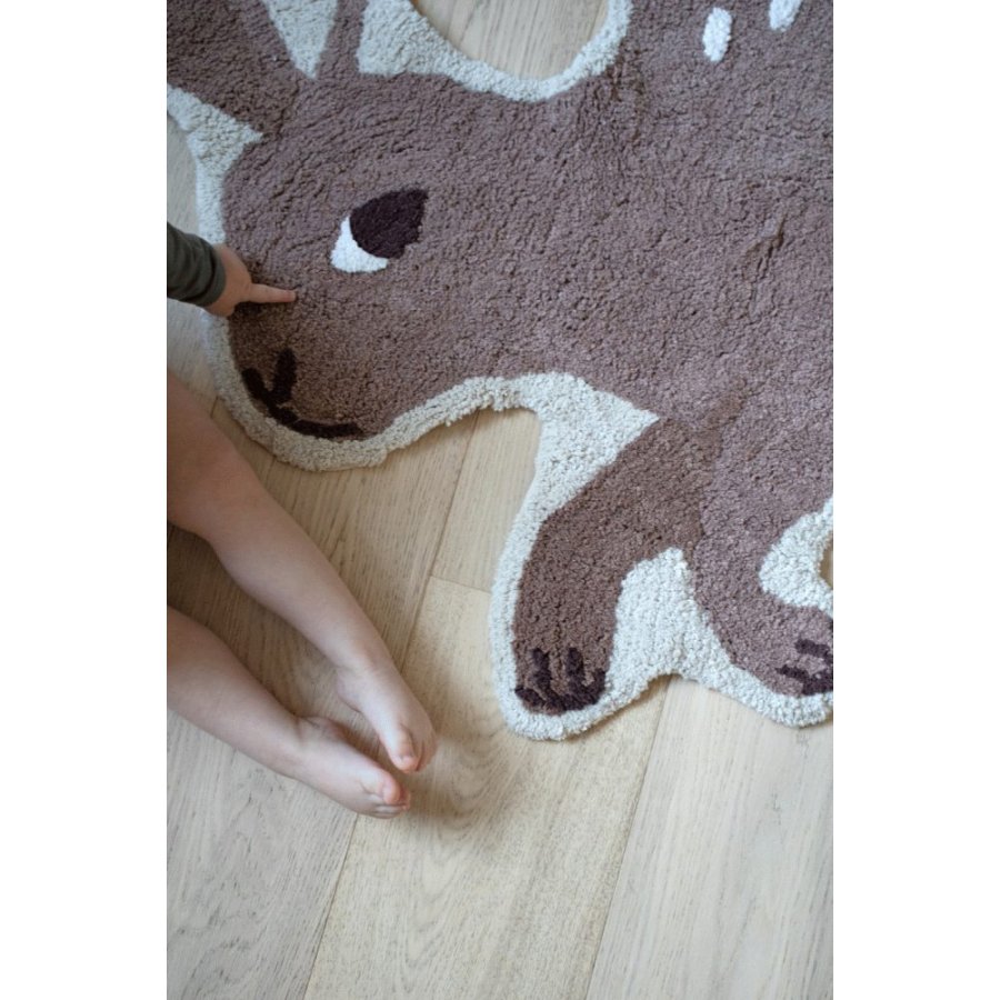 FILIBABBA Teppich Kaninchen Bella 100x88 cm, Braun
