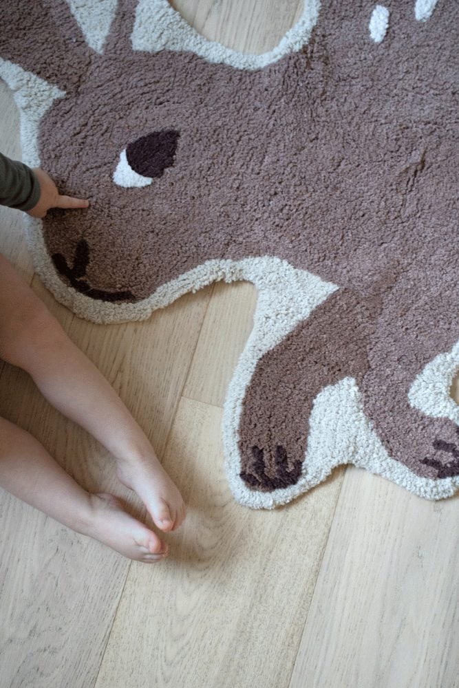 FILIBABBA Teppich Kaninchen Bella 100x88 cm, Braun