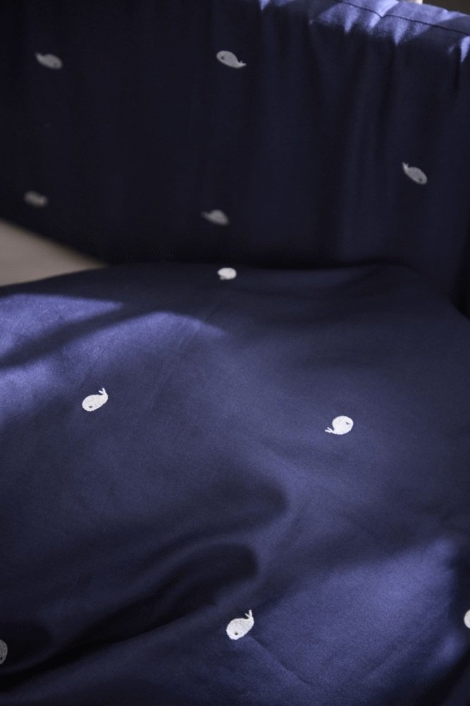 FILIBABBA Juniorsengetj Hvalen Christian 100x140 cm, Midnight