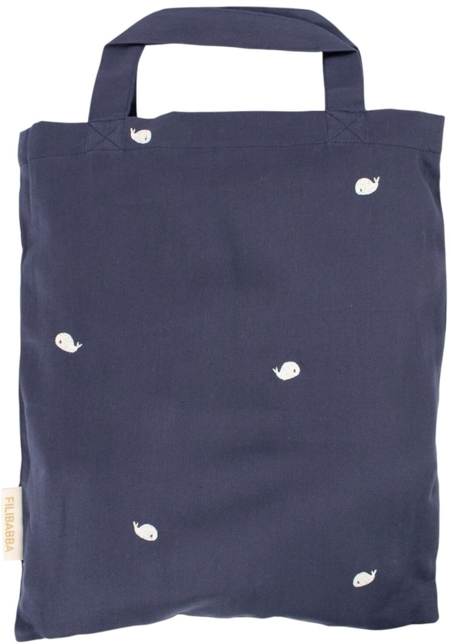 FILIBABBA Juniorsengetj Hvalen Christian 100x140 cm, Midnight