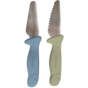 FILIBABBA Kinderbestekset 2-delig, Powder Blue/Green