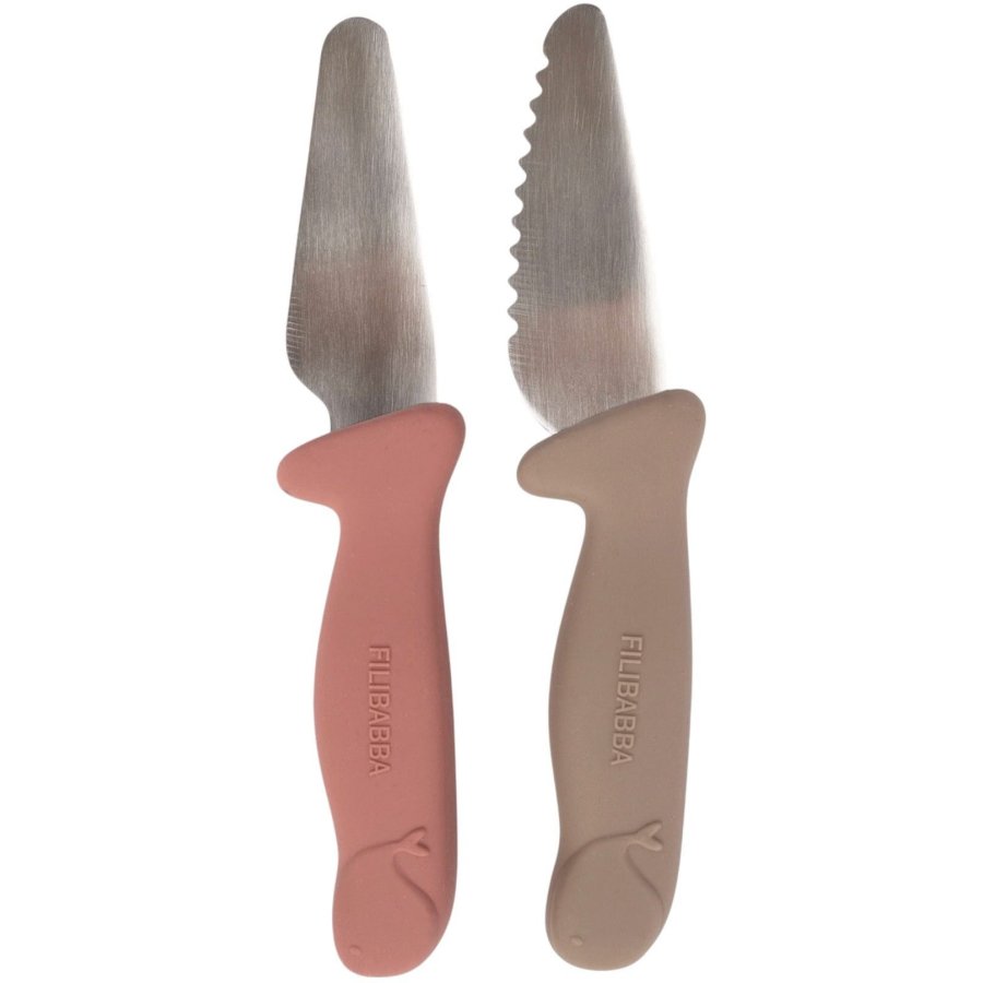 FILIBABBA Kindermesserset 2teilig, Warm Grey/Rose