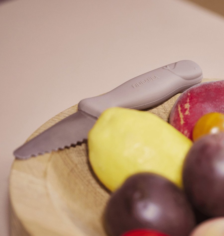 FILIBABBA Kindermesserset 2teilig, Warm Grey/Rose