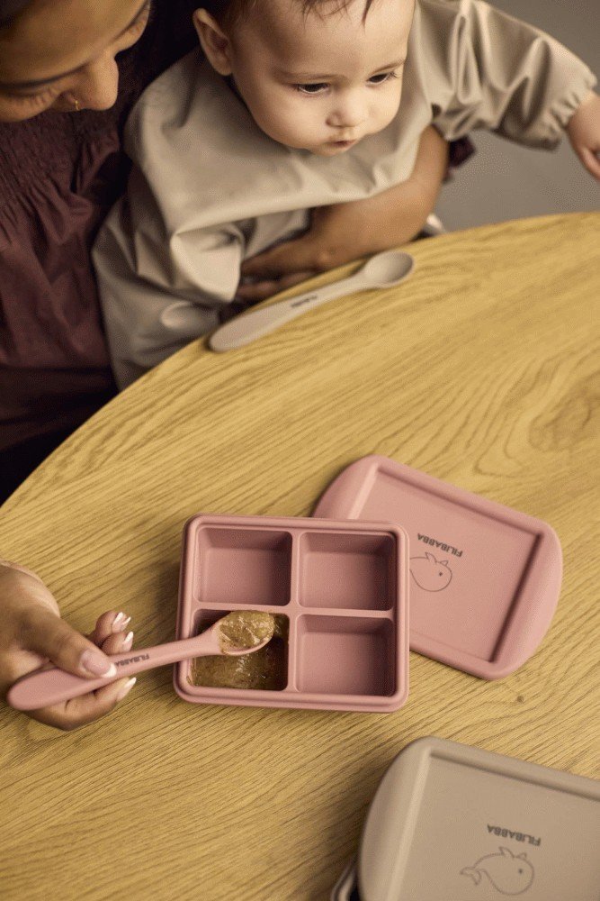 FILIBABBA TiefkhlBox fr Babynahrung 2er Set 65 ml, Rose Mix