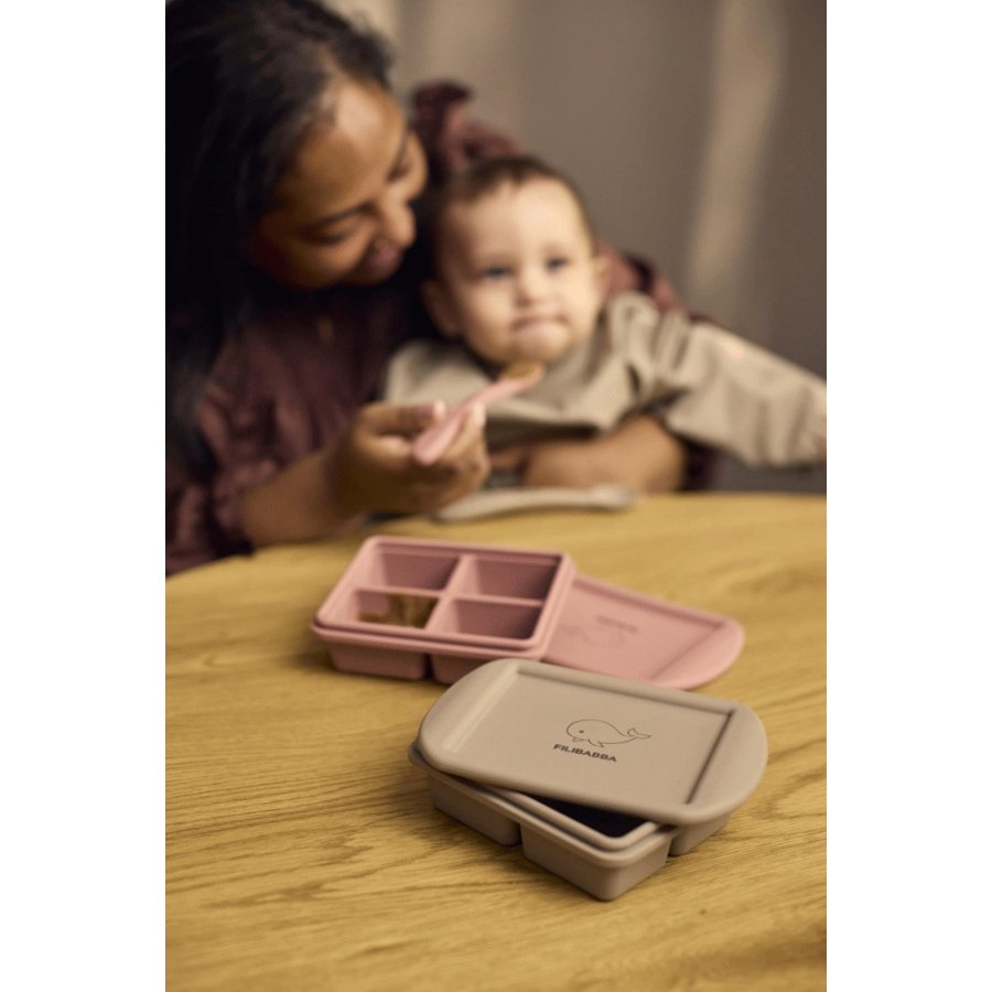 FILIBABBA TiefkhlBox fr Babynahrung 2er Set 65 ml, Rose Mix