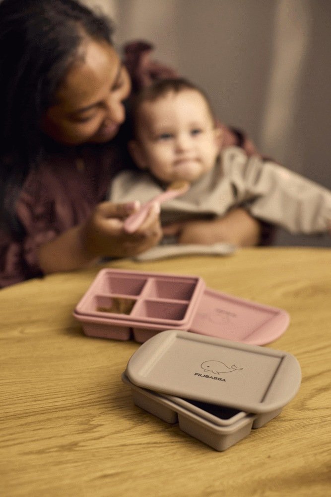 FILIBABBA TiefkhlBox fr Babynahrung 2er Set 65 ml, Rose Mix