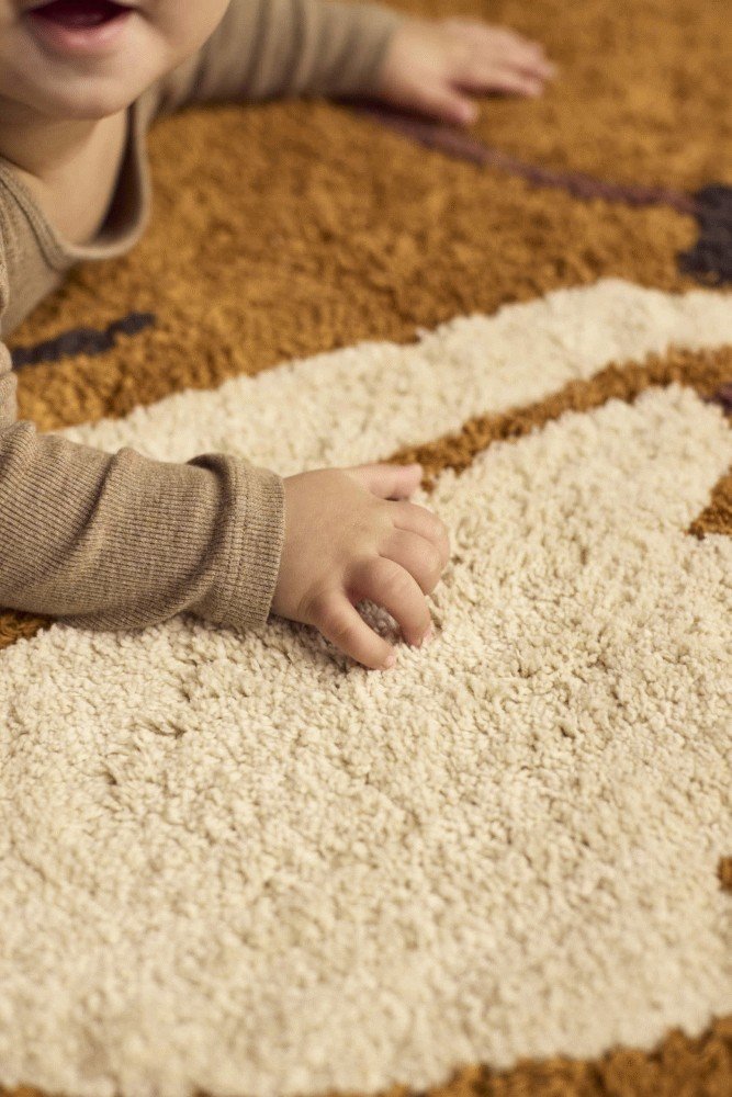 FILIBABBA Teppich Fuchs Freya 92x75 cm, Orange, Wei