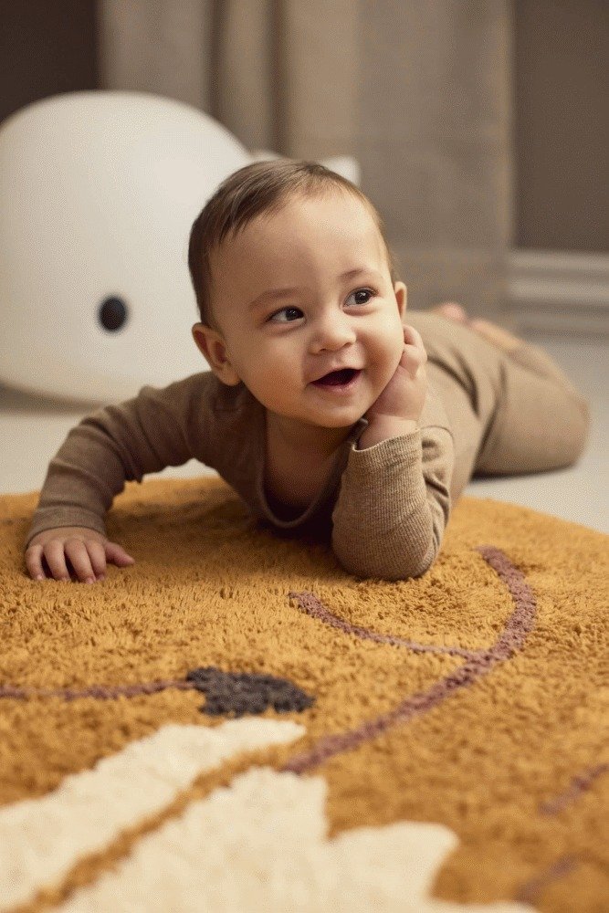 FILIBABBA Teppich Fuchs Freya 92x75 cm, Orange, Wei