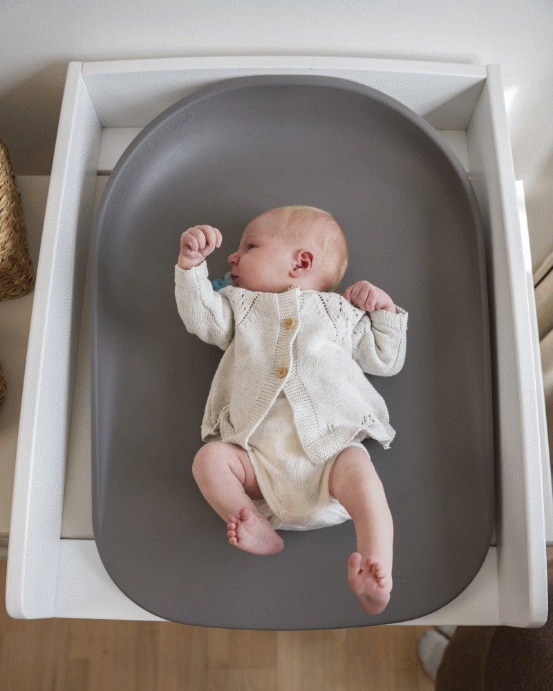 FILIBABBA Bobbie Soft Feel Wickelkissen 2.0 47,8x67,8 cm, Grau